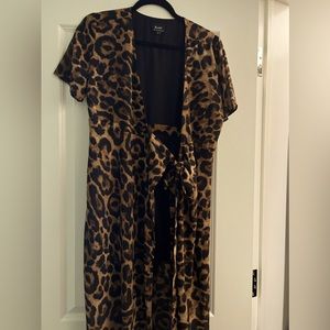 Leopard wrap dress